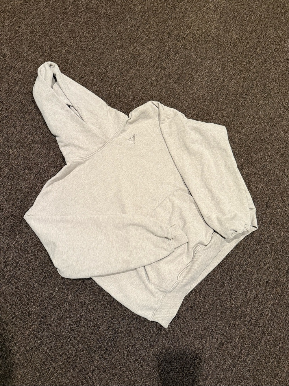 Gymshark Light Gray Hooded Pullover Sweatshirt